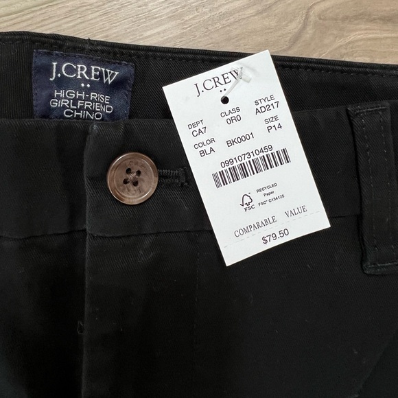 J.Crew Petite High-Rise Girlfriend Chino Pants - Picture 4 of 6